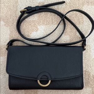 Universal Thread | Elegant Black Faux Leather Crossbody with Removable Straps